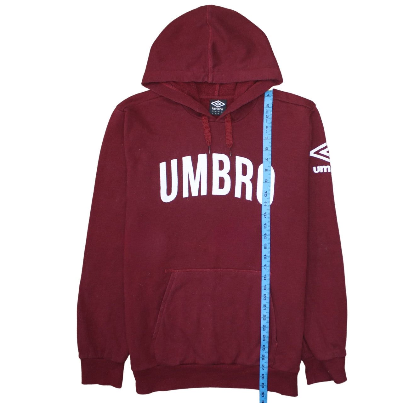 Umbro Mens Red XL Pullover Hoodie Fleece Sports Sweatshirt