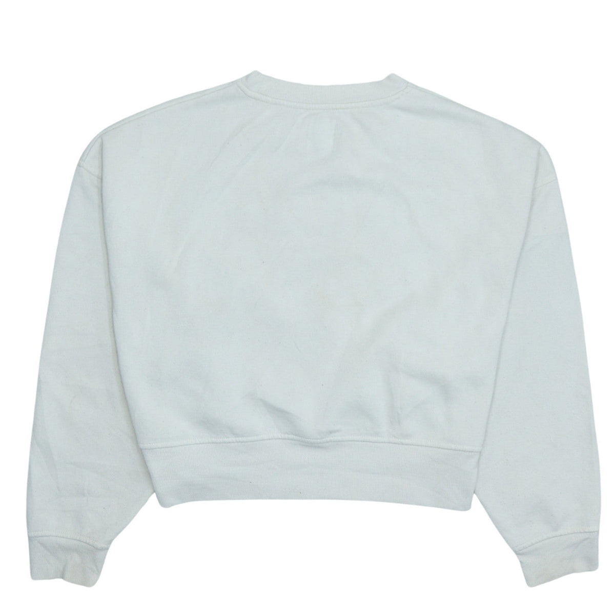 Preloved Primark Disney Women Ivory Cropped Fleece Sweatshirt S - Back
