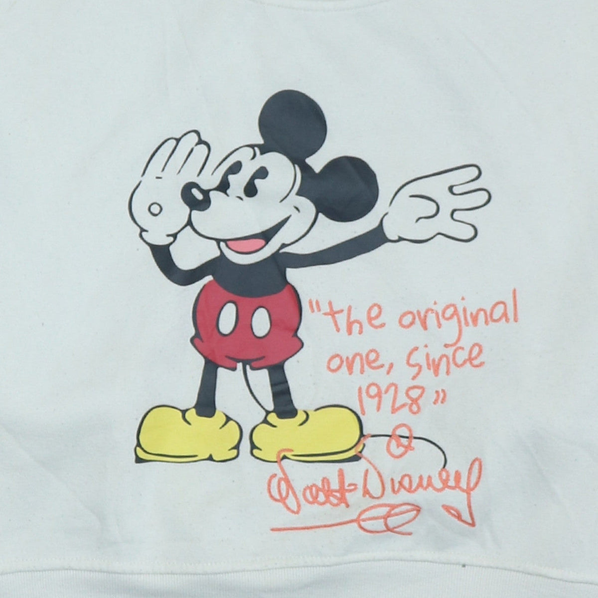 Preloved Primark Disney Women Ivory Cropped Fleece Sweatshirt S - Label