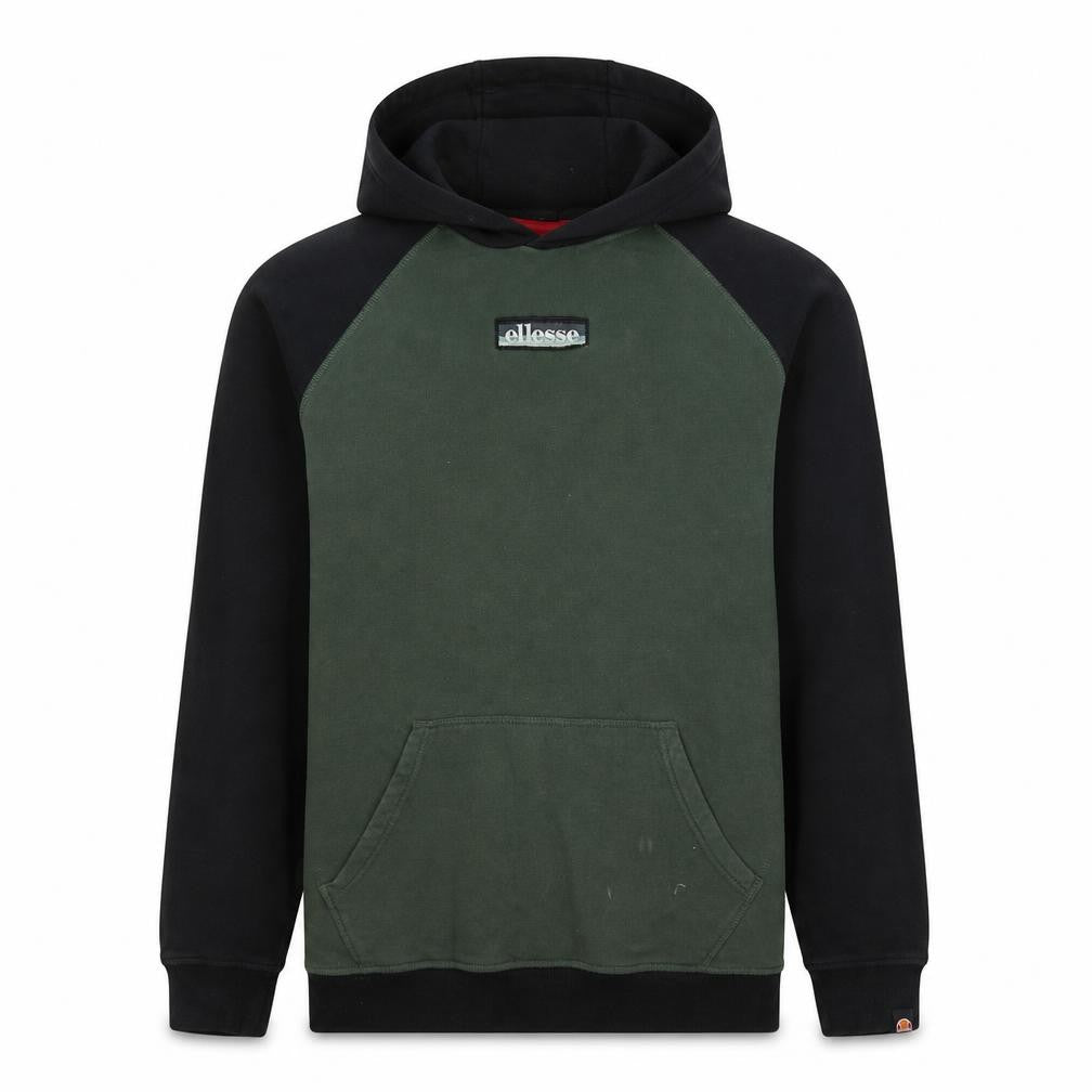 Ellesse Men’s Green Black Pullover Hoodie Size M Fleece Sportswear