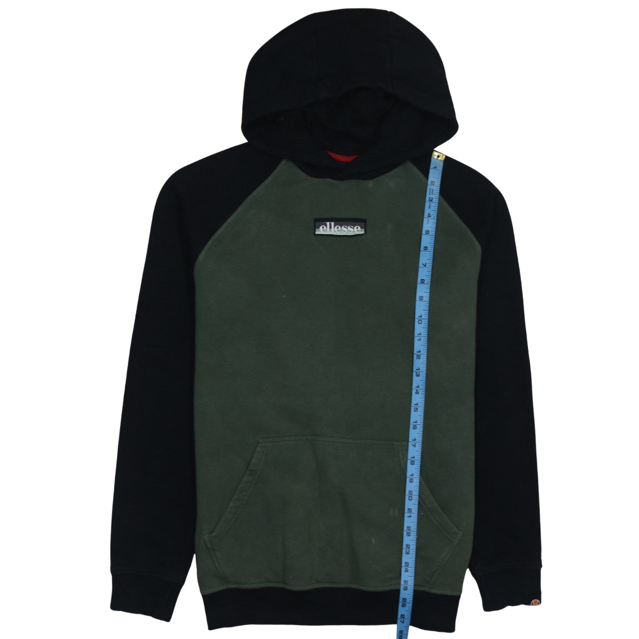 Ellesse Men’s Green Black Pullover Hoodie Size M Fleece Sportswear