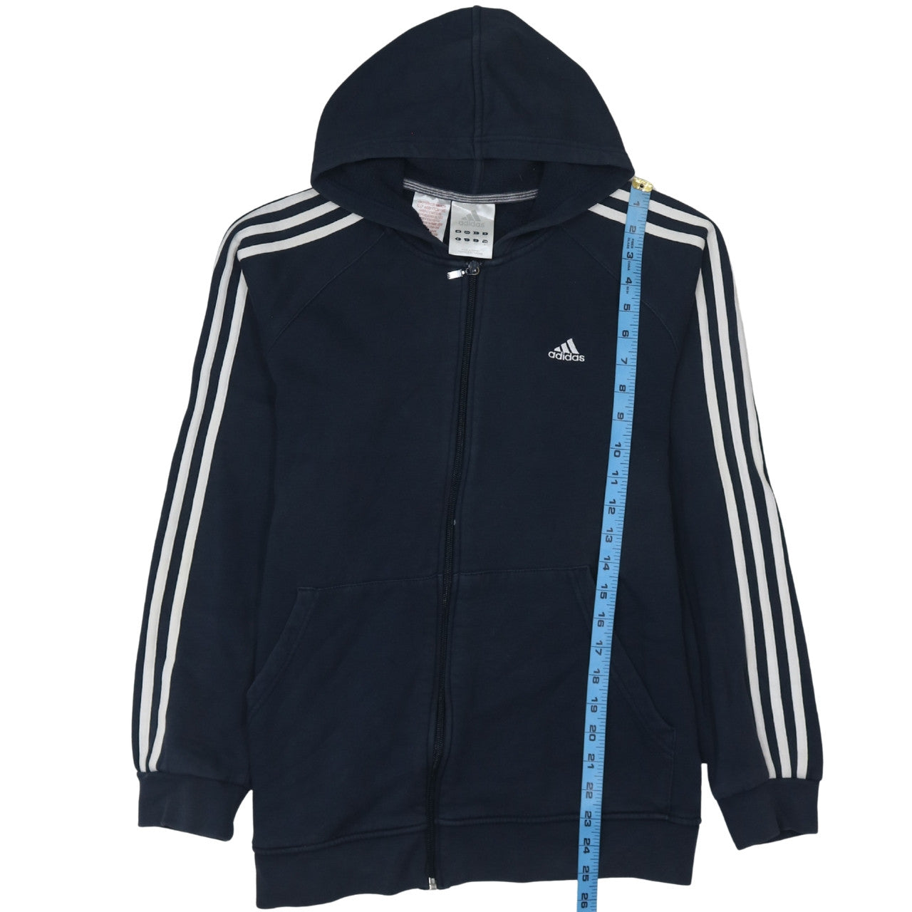 Adidas Men's Blue Full Zip Hoodie L Hooded Sportswear