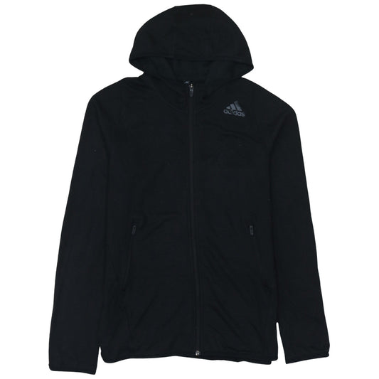 Adidas Men's Black Full Zip Hoodie Size M Lightweight Fleece