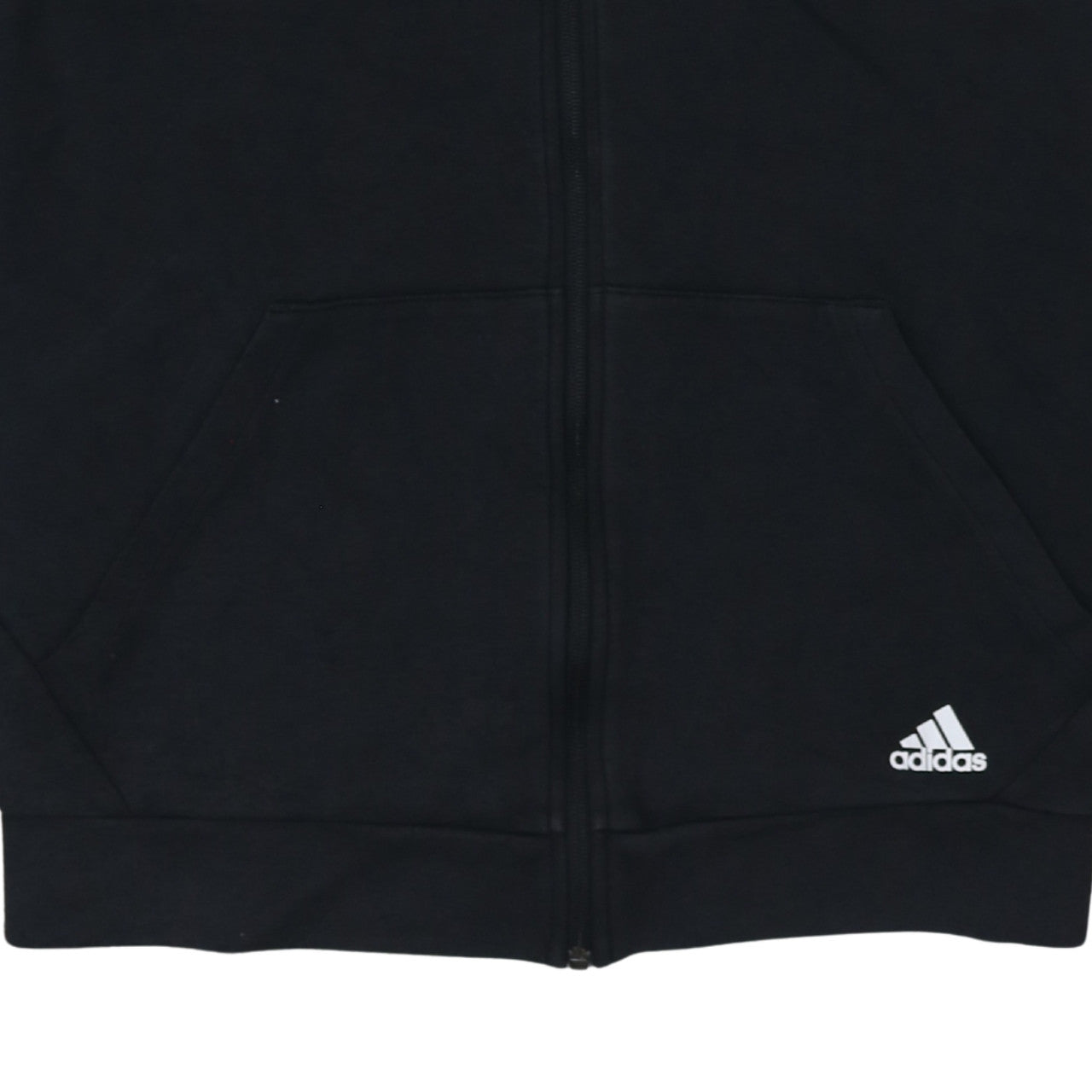 Adidas Womens Black Full Zip Hoodie Size L 16-18 Hooded Sweatshirt