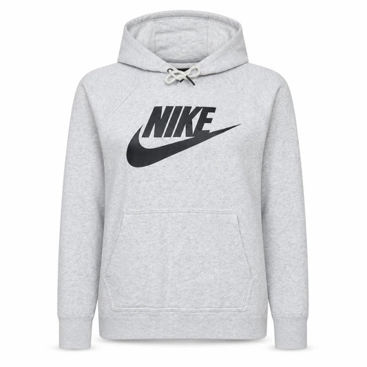 Nike Women's Grey Pullover Hoodie Small Logo Sweatshirt Classic Fit