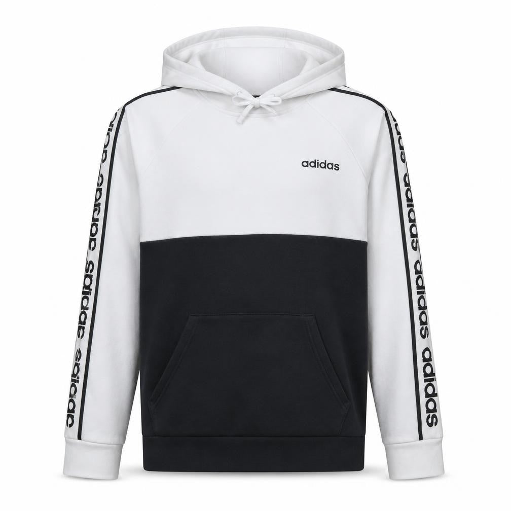 Adidas Men's White & Black Pullover Hoodie Size S Classic Logo Style