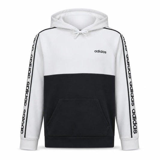 Adidas Men's White & Black Pullover Hoodie Size S Classic Logo Style