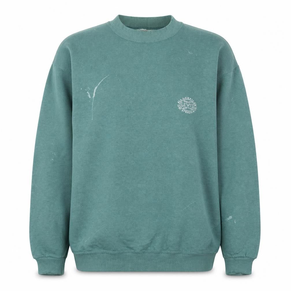 Levi's Women's Green Pullover Sweatshirt L Classic Logo Crewneck