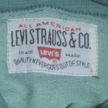 Levi's Women's Green Pullover Sweatshirt L Classic Logo Crewneck