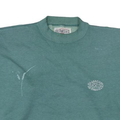 Levi's Women's Green Pullover Sweatshirt L Classic Logo Crewneck