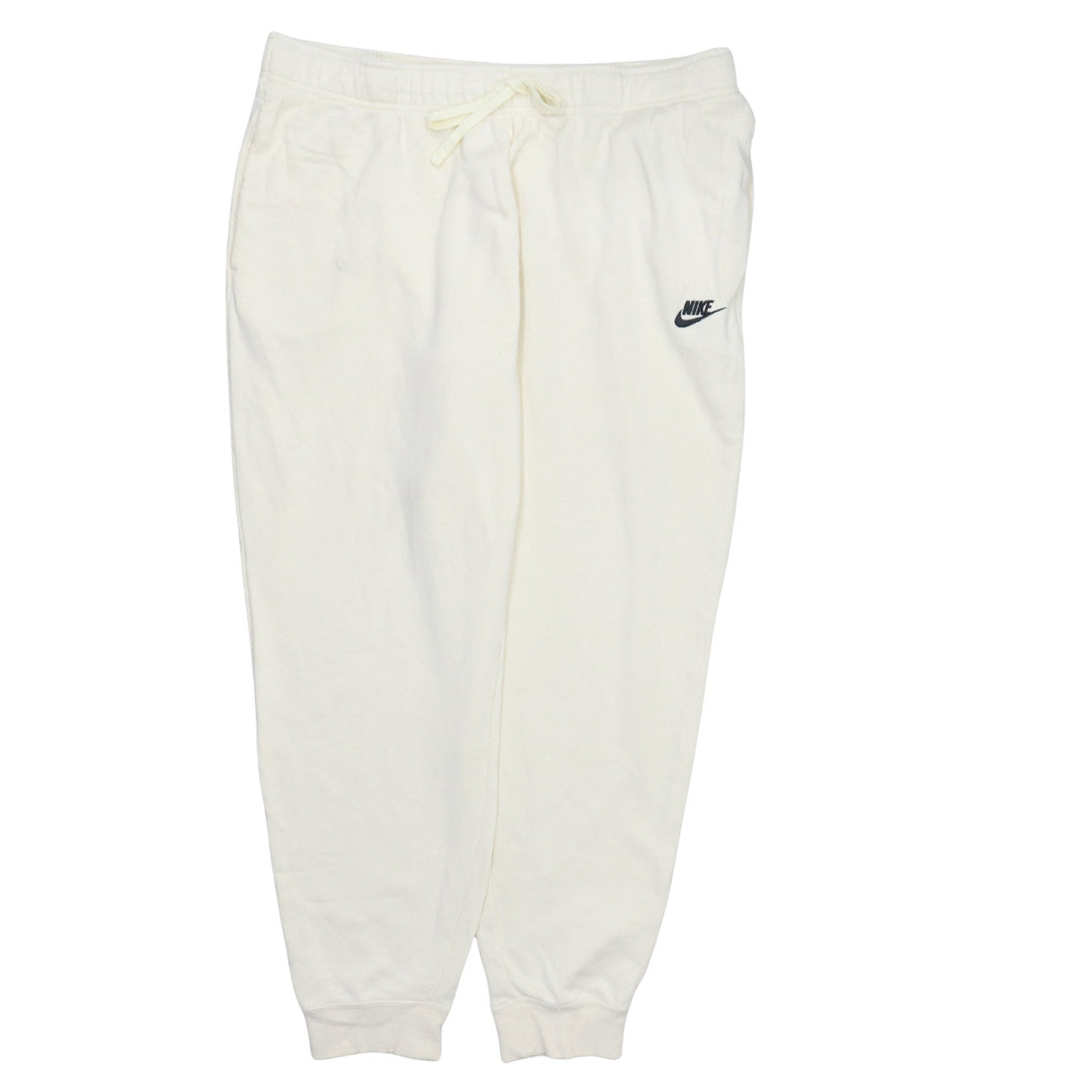Nike Women Ivory Fleece Jogger Trousers XL Comfort Fit