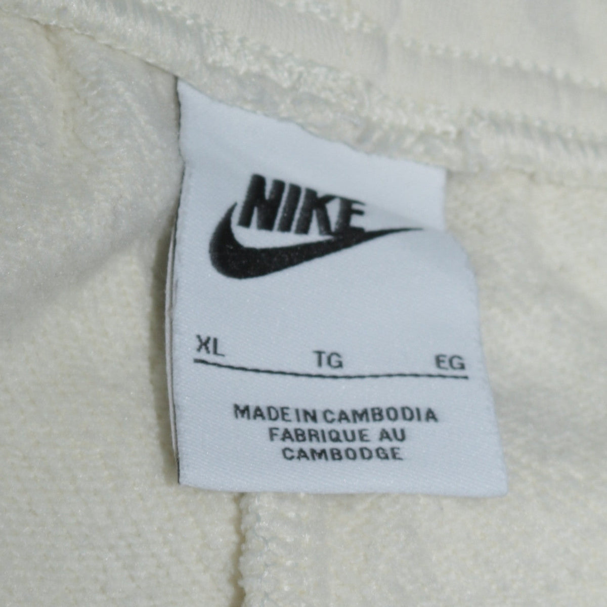 Nike Women Ivory Fleece Jogger Trousers XL Comfort Fit