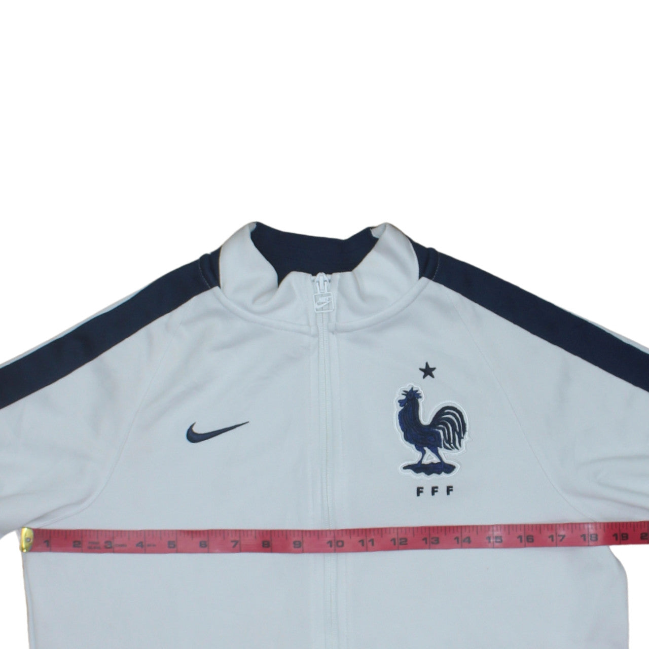 Nike Boys White Blue France FFF Track Jacket XL 13-15 Years Full Zip