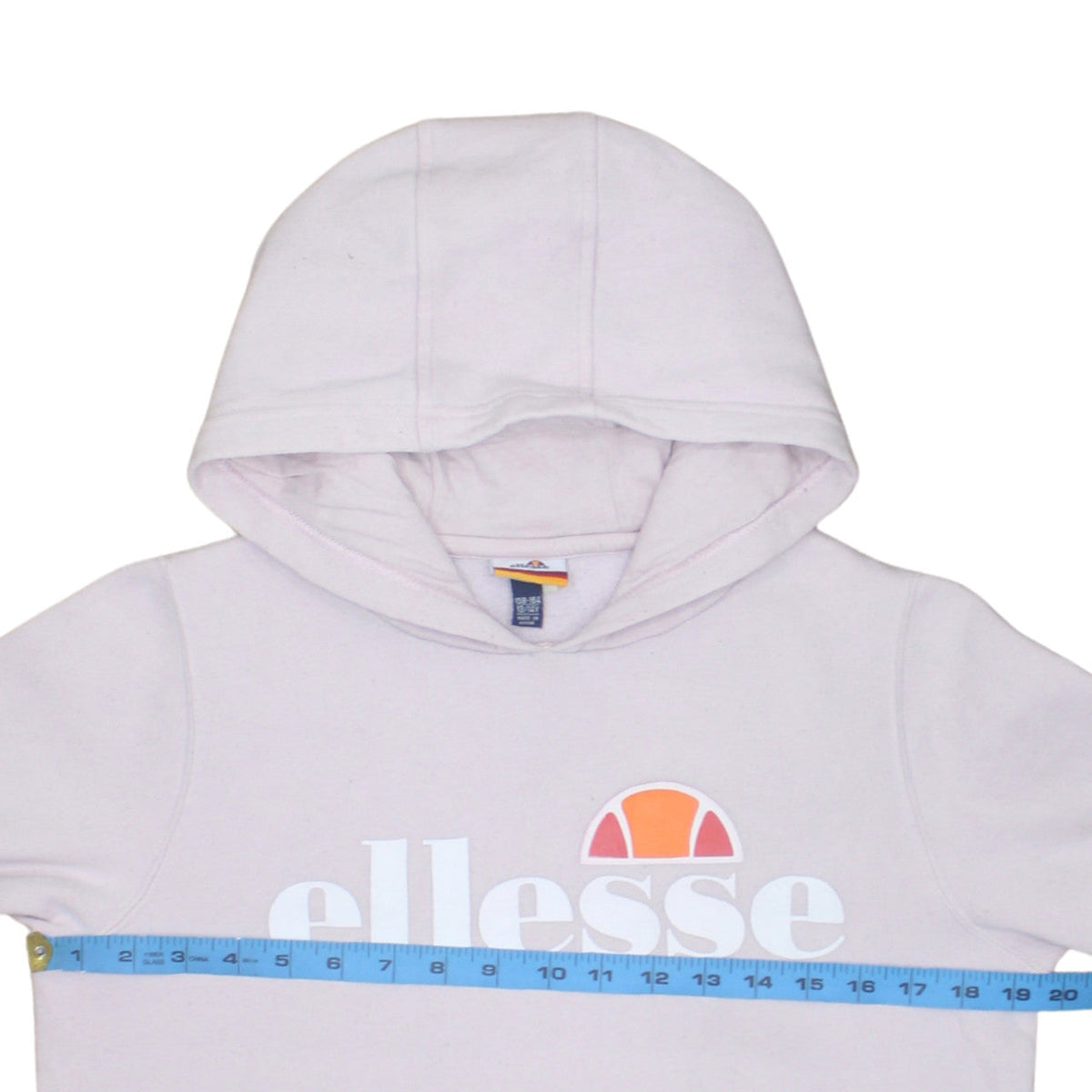Ellesse Girls Pink Pullover Hoodie 13-14 Years Logo Graphic Fleece