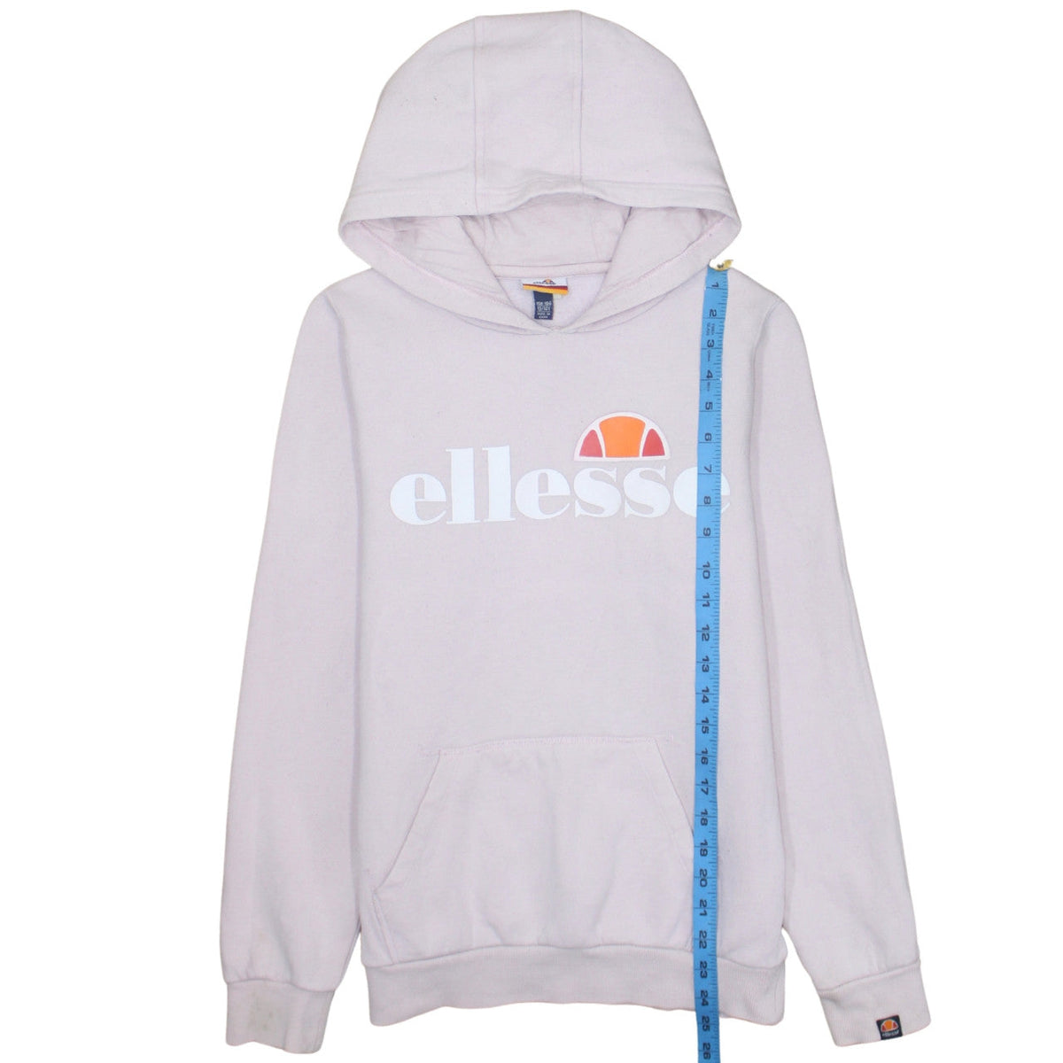 Ellesse Girls Pink Pullover Hoodie 13-14 Years Logo Graphic Fleece