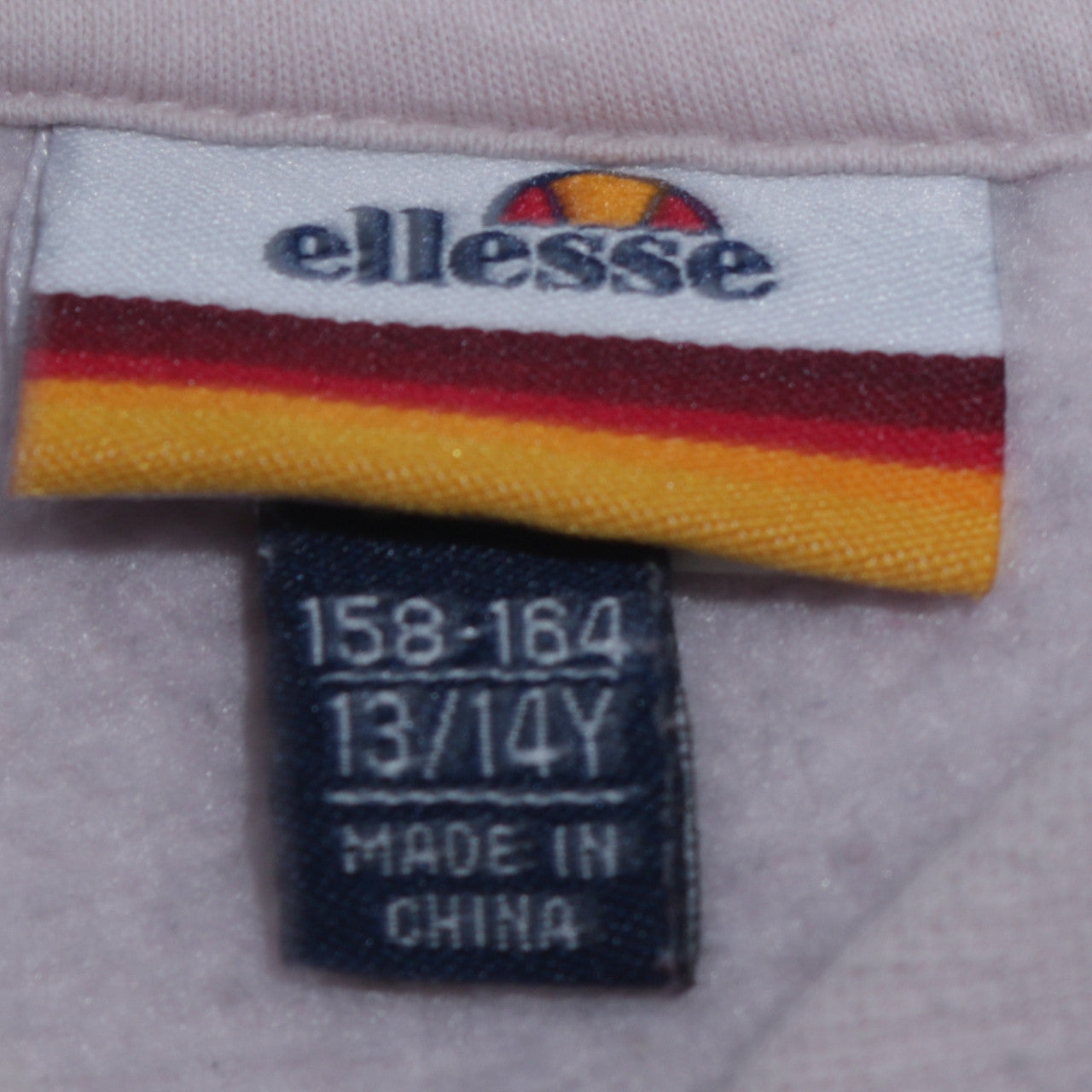 Ellesse Girls Pink Pullover Hoodie 13-14 Years Logo Graphic Fleece