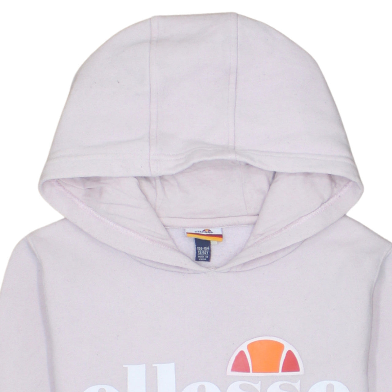 Ellesse Girls Pink Pullover Hoodie 13-14 Years Logo Graphic Fleece