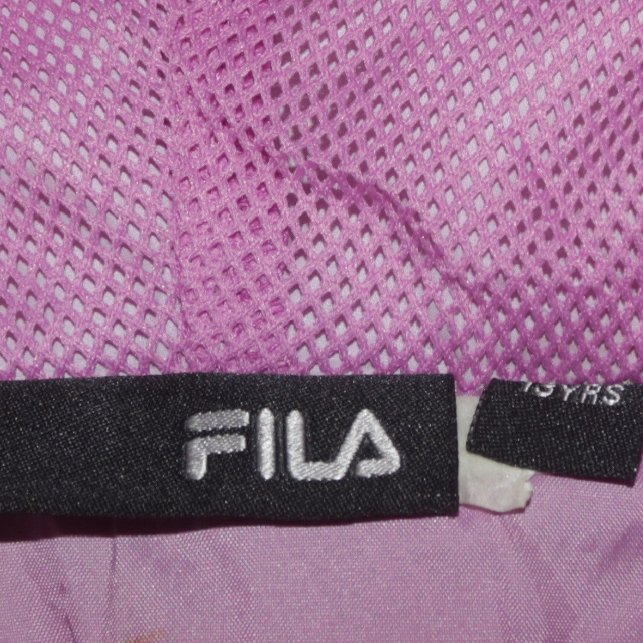 Fila Girls Pink Colourblock Hooded Windbreaker Jacket 13 Years