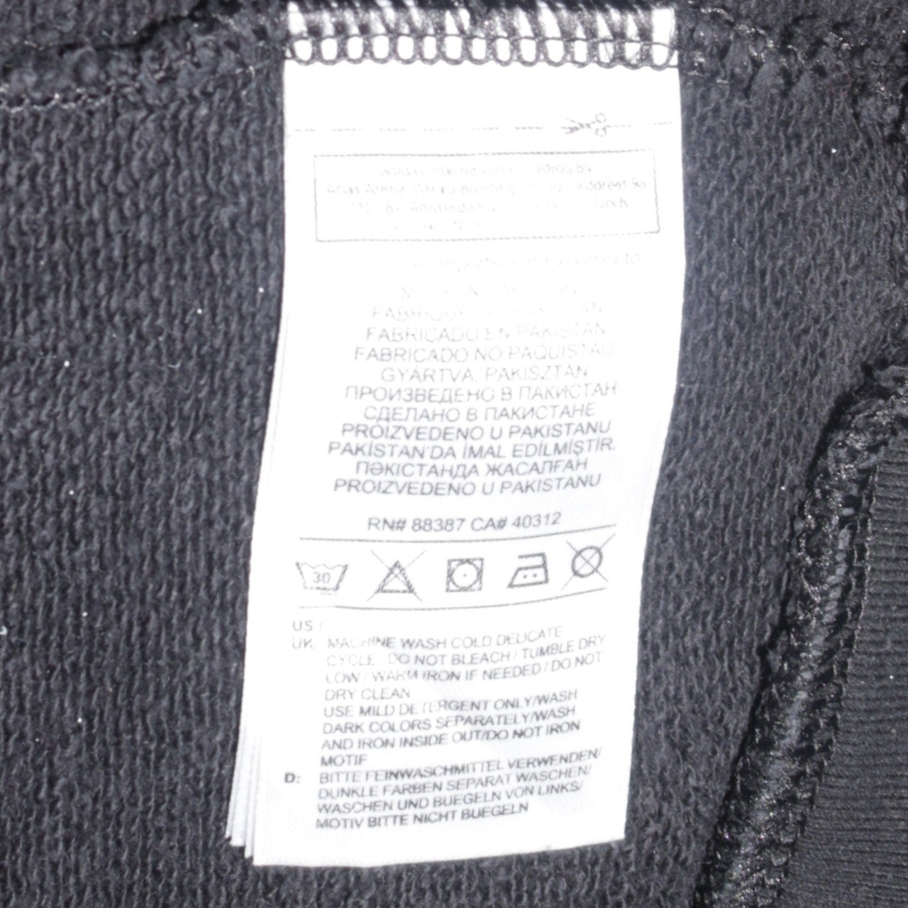 Adidas Men's Black Small Pullover Crew Neck Sweatshirt