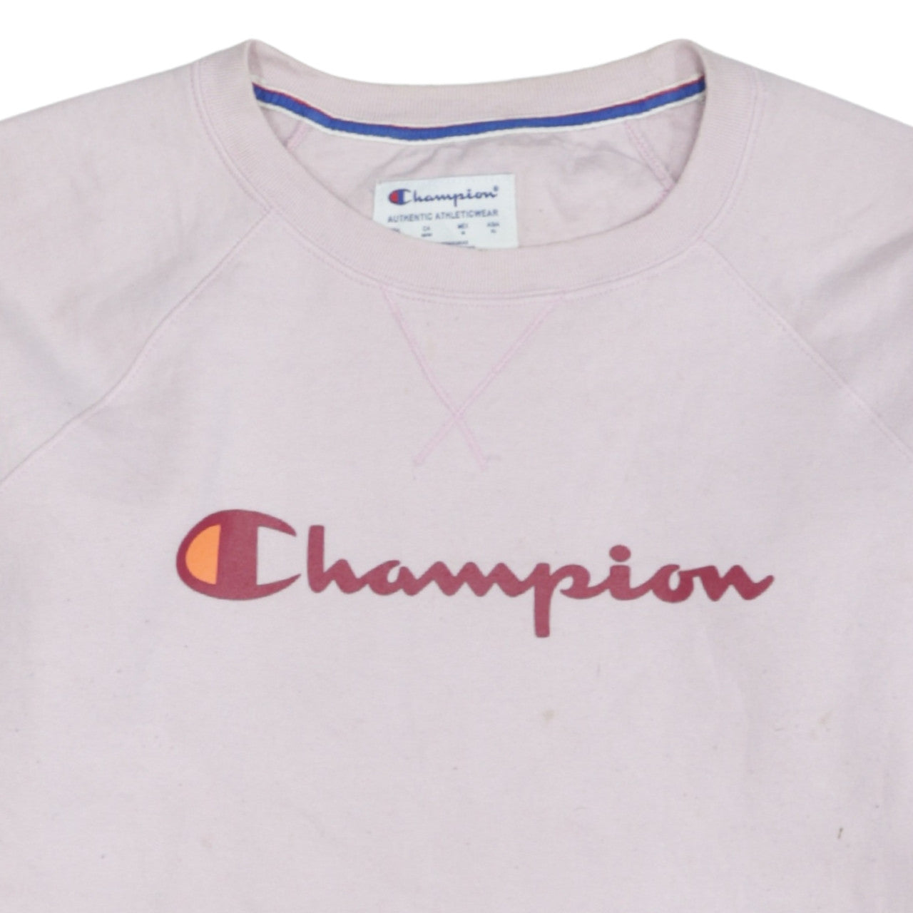 Champion Women Pink Crew Neck Pullover Sweatshirt Medium