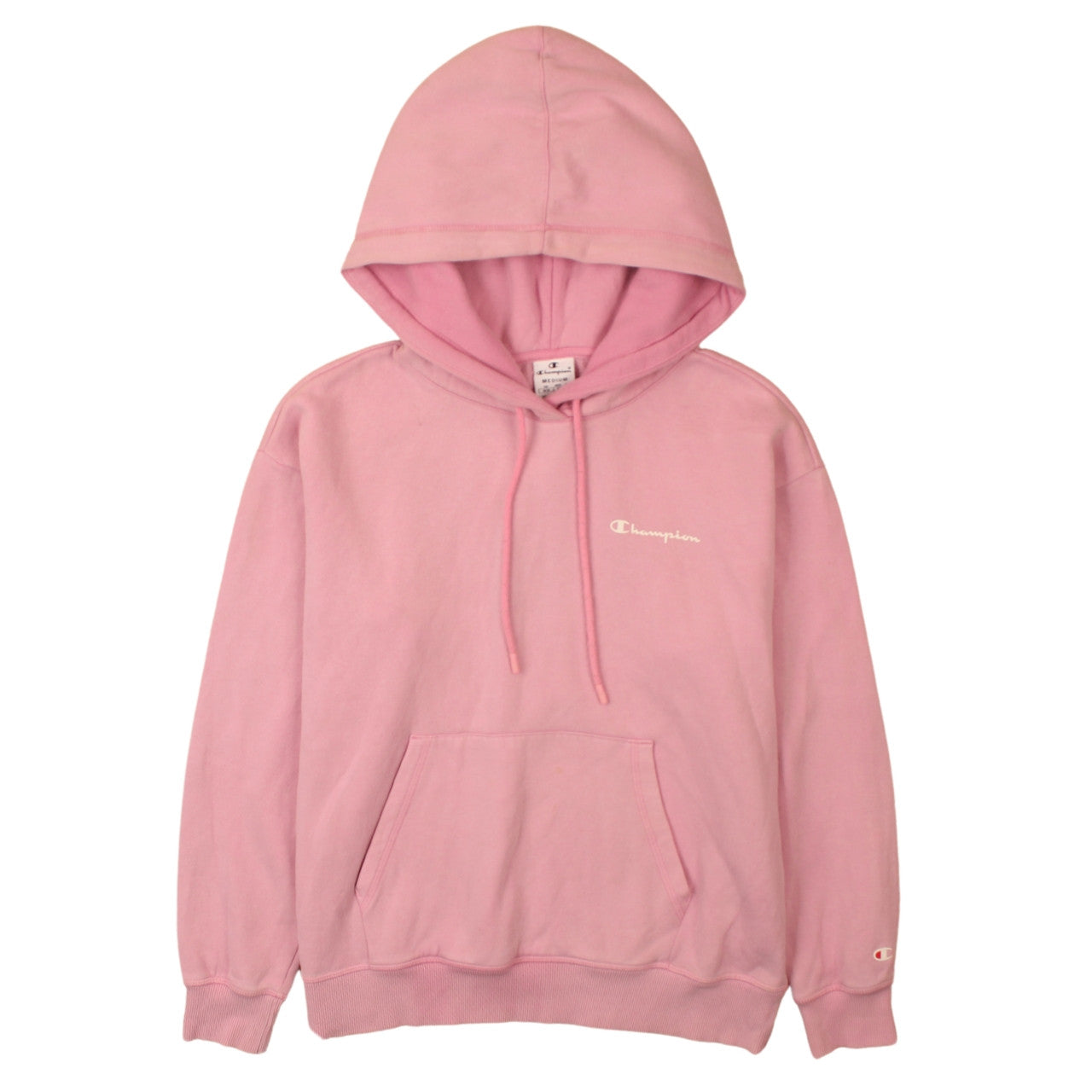 Champion Women Pink Pullover Hoodie Medium Cotton Blend Casual