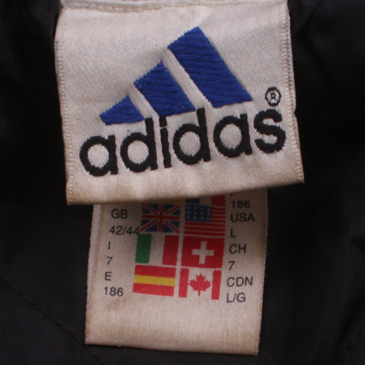 Adidas Men's Black Blue Windbreaker Jacket L Retro 90s Sports Style