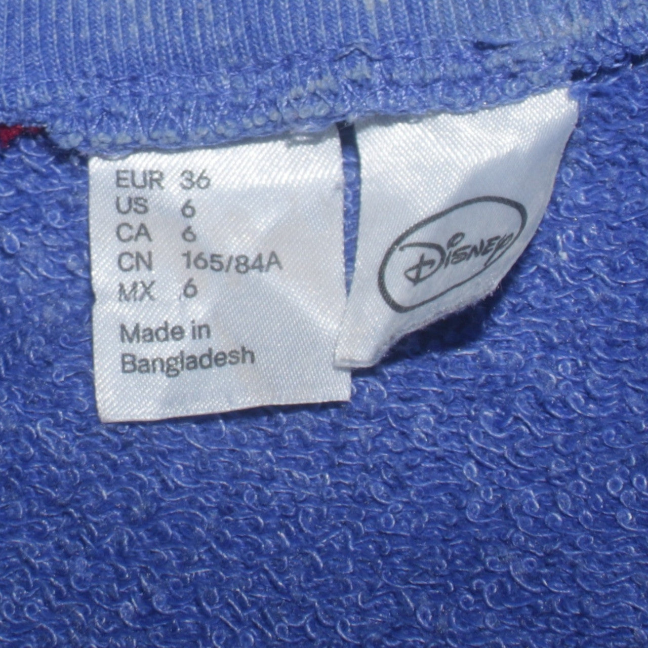 Disney Women Blue Long Sleeve Mickey Mouse Sweatshirt Size 8