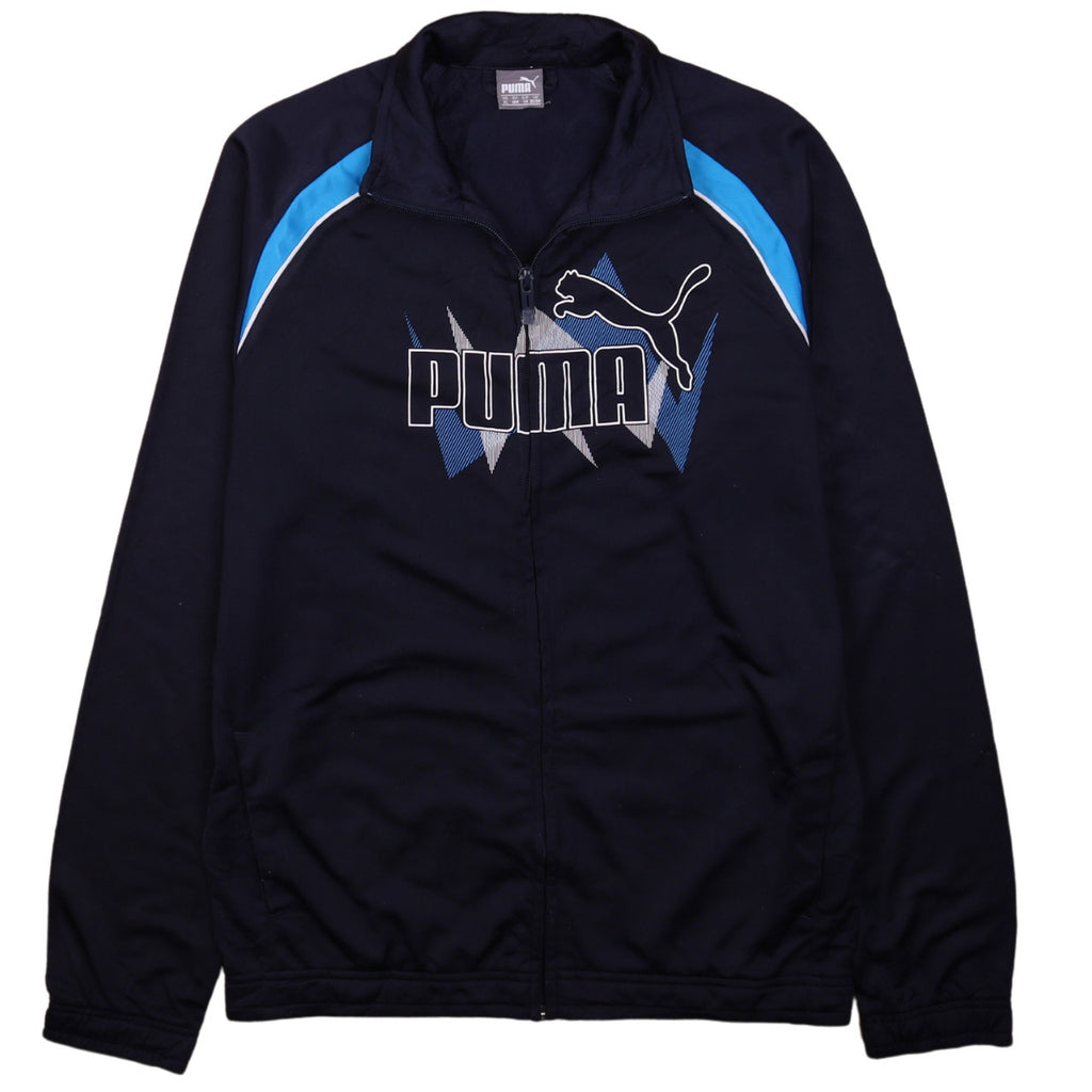 Puma Boys Blue Track Jacket Size 14 Years Full Zip Activewear Top