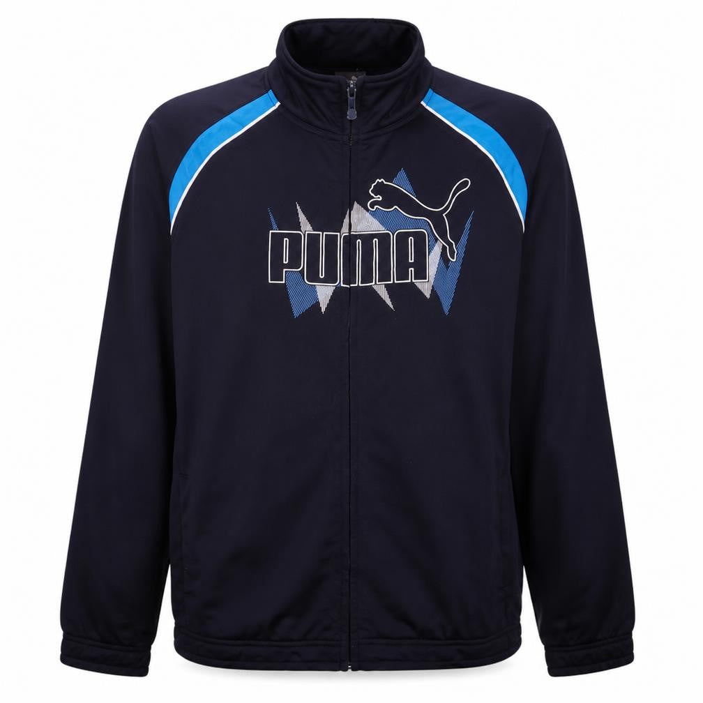 Puma Boys Blue Track Jacket Size 14 Years Full Zip Activewear Top