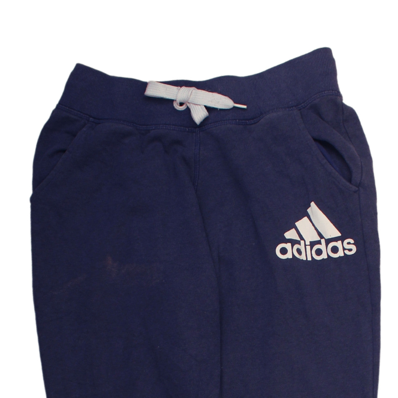 Adidas Womens Blue Jogger Sweatpants S Elastic Waist Logo