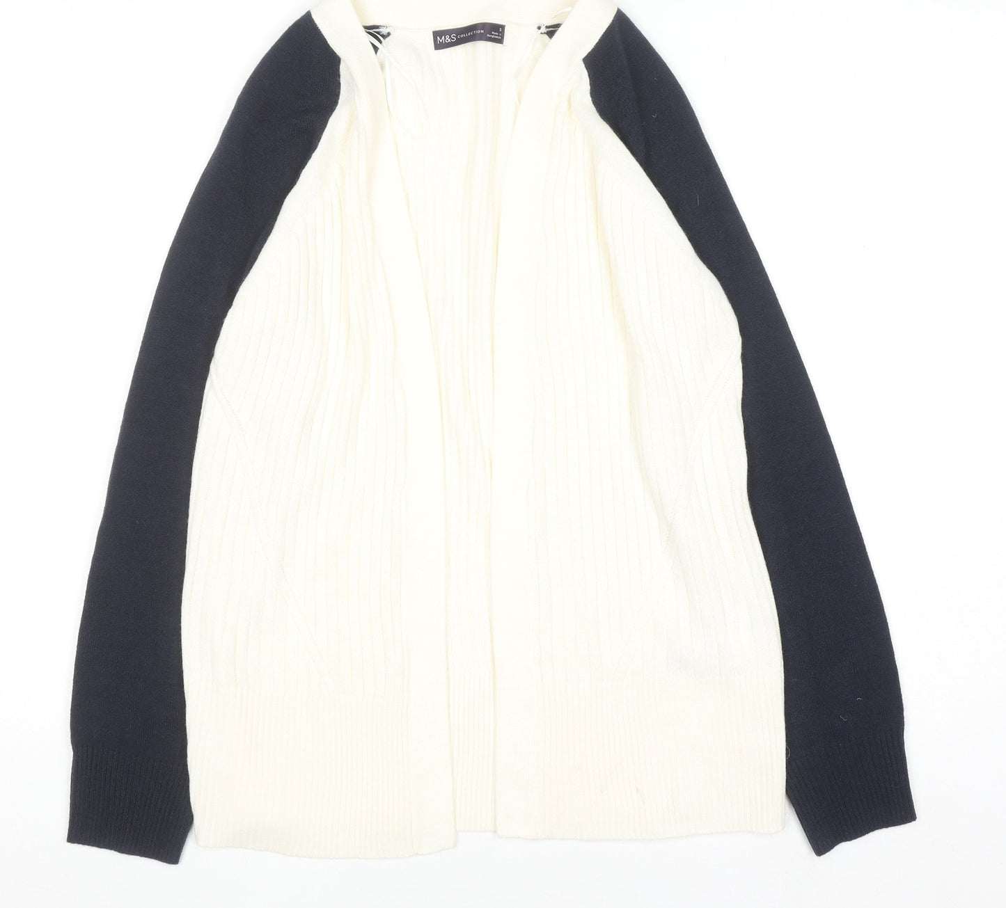 Marks and Spencer Women's Cream Mix Cardigan Small Acrylic Knit