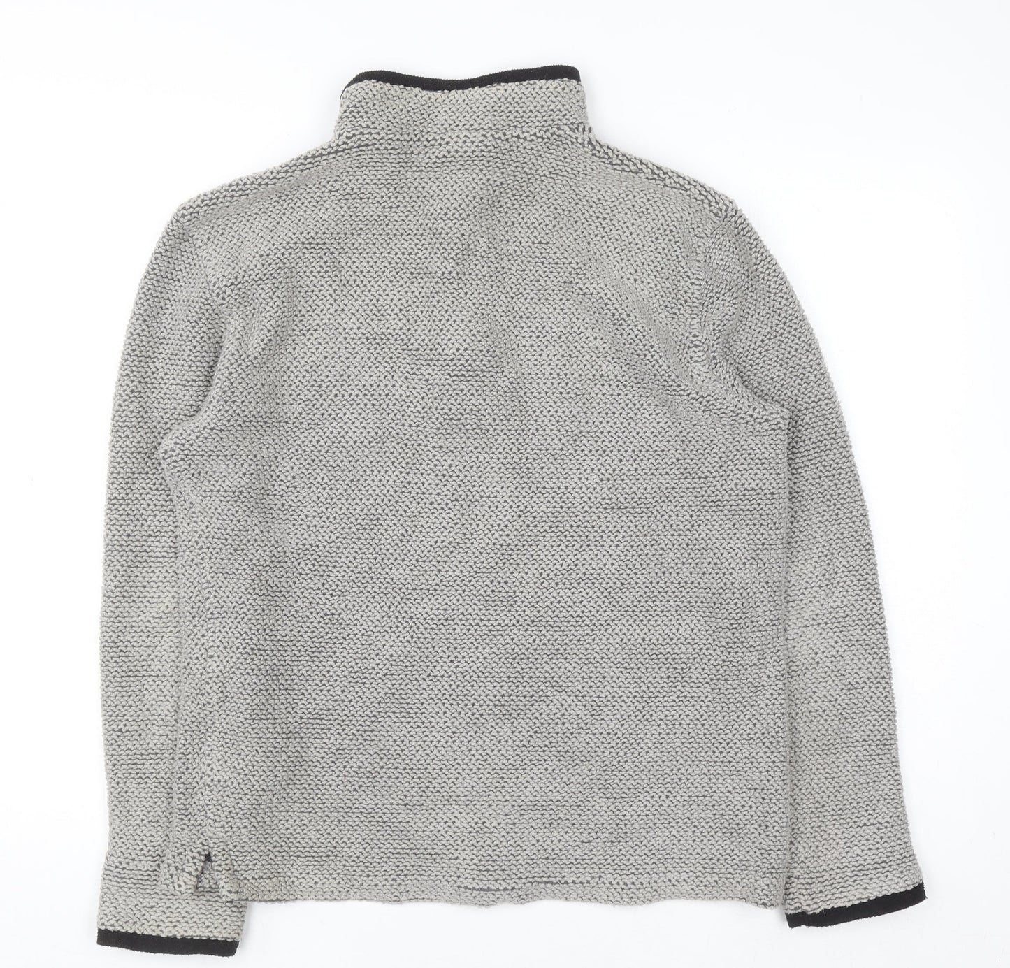 Weird Fish Men's Grey 1/2 Zip Knit Sweatshirt Size S