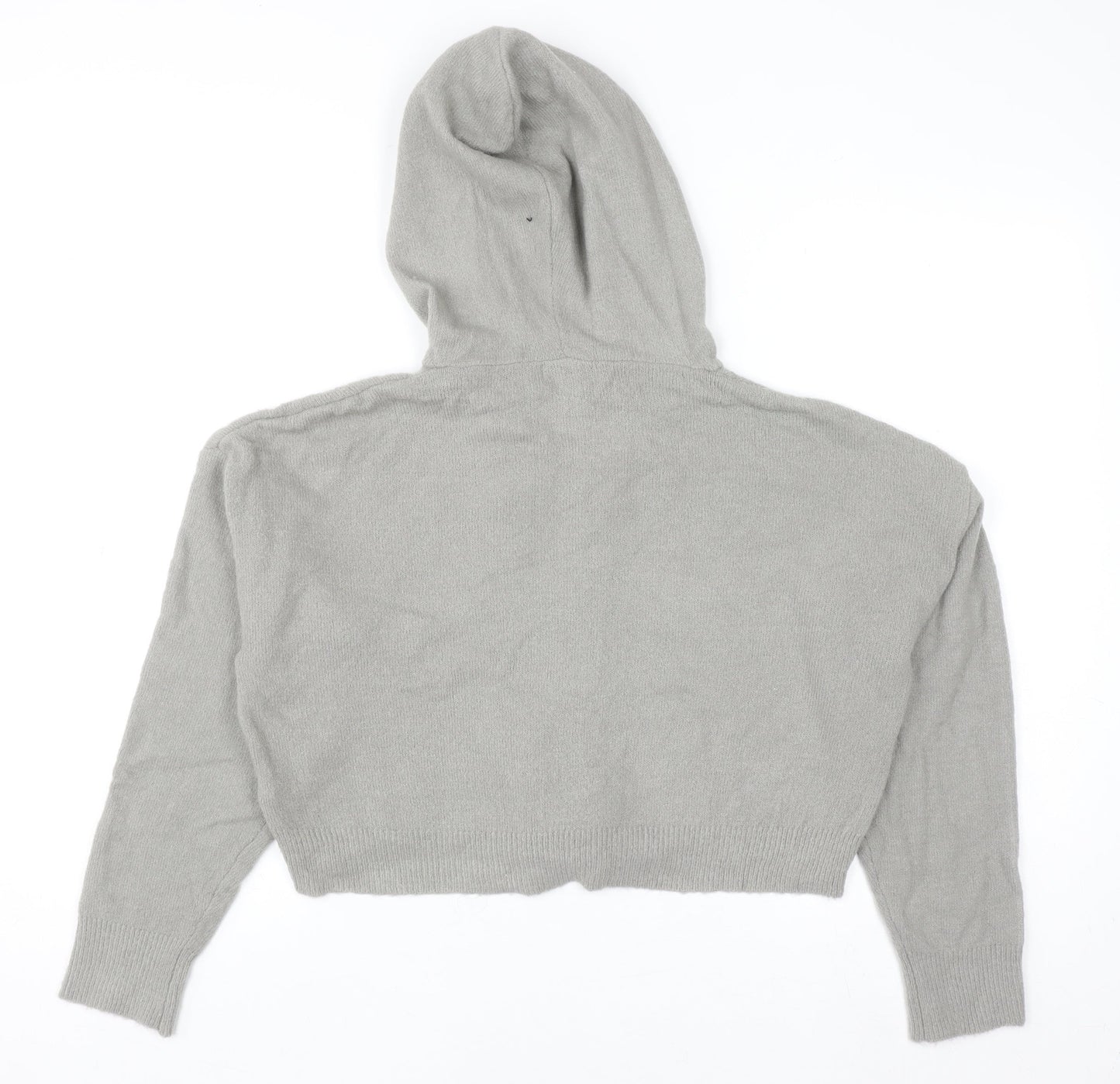 PrettyLittleThing Womens Grey Small Knit Pullover Hoodie