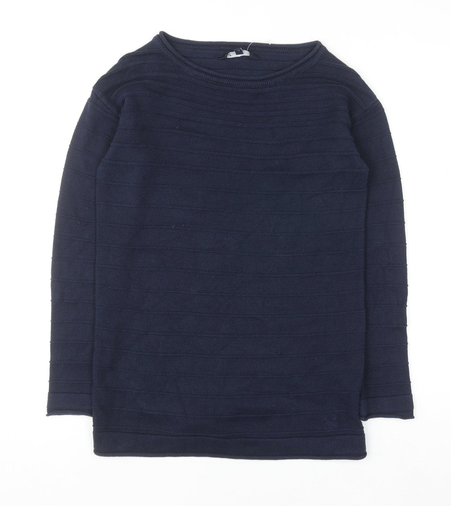 Crew Clothing Women’s Blue Cotton Blend Long Sleeve Jumper Size 6