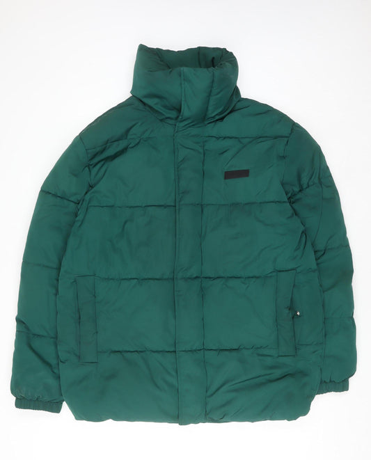 Michael Kors Women's Green Puffer Jacket Size M Winter Coat