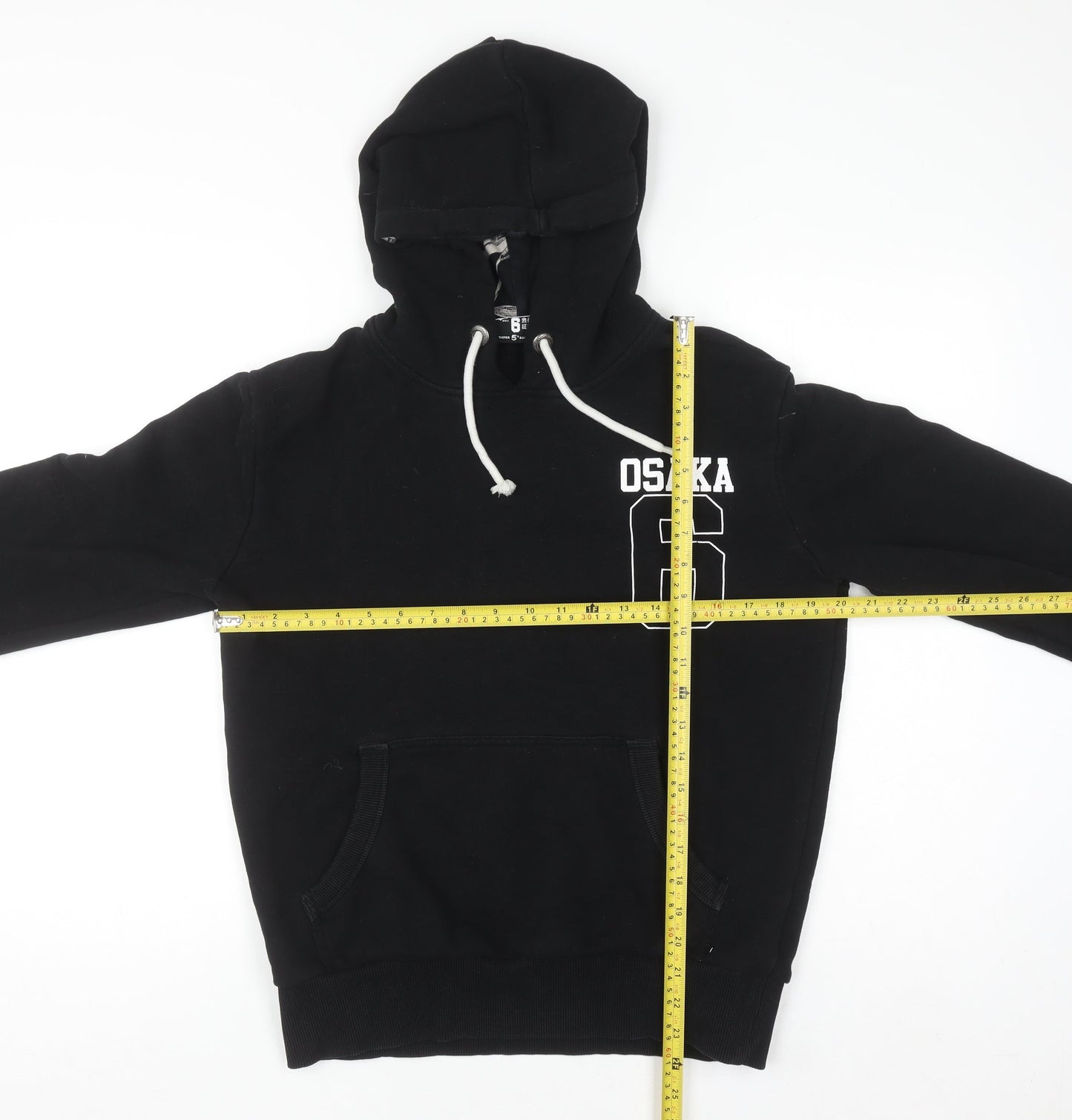 Superdry Men's Black Osaka 6 Graphic Pullover Hoodie Size S