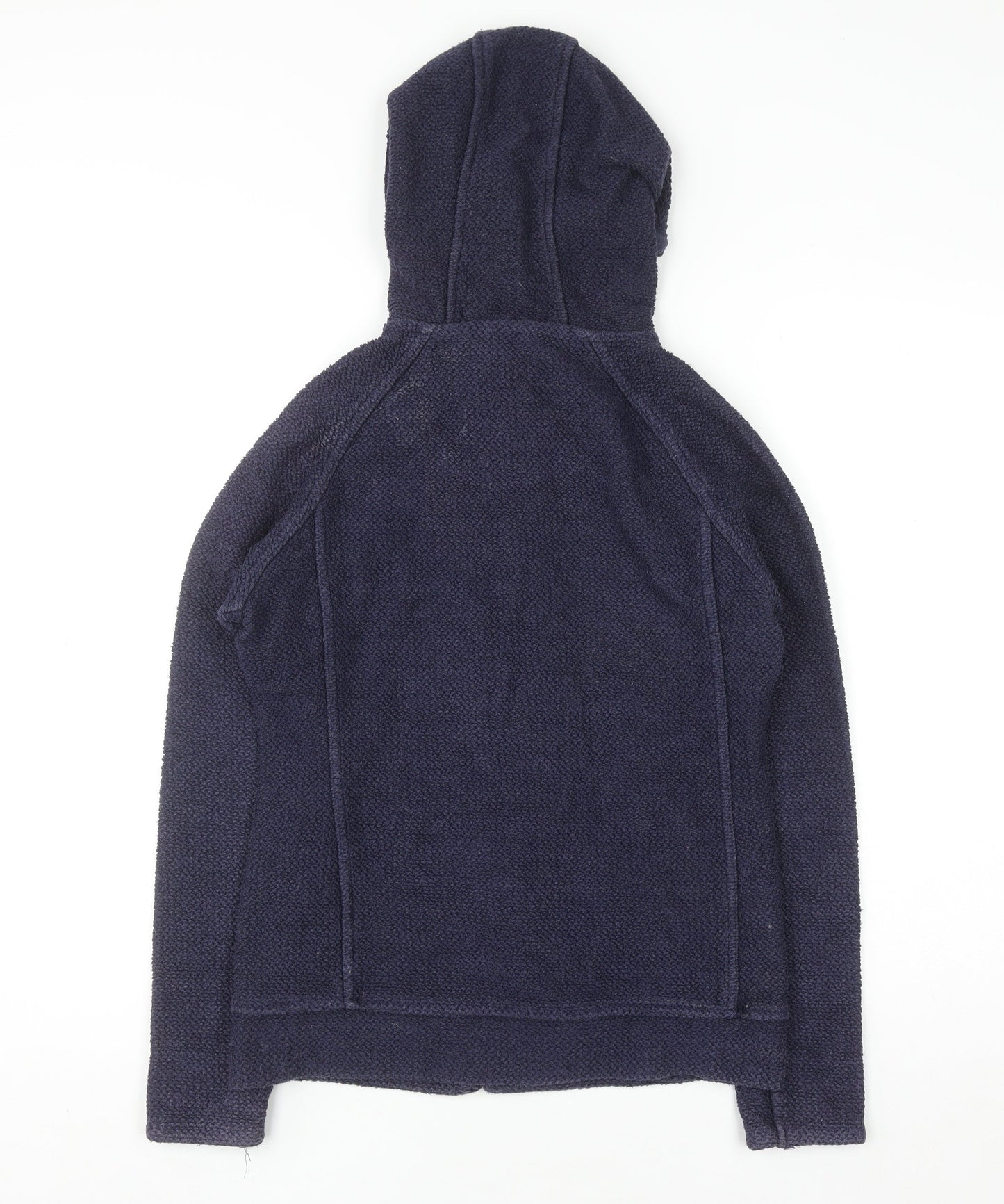 Weird Fish Women's Navy Blue Full Zip Hoodie Size 8 Cotton Blend