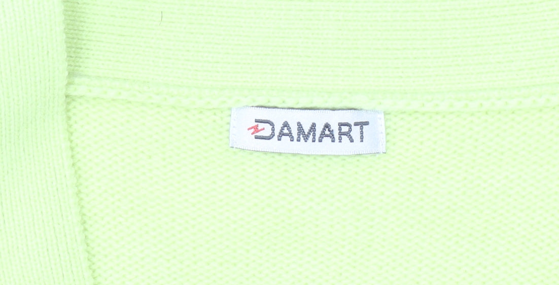 Damart Womens Green V-Neck Long Sleeve Knit Cardigan Size 14