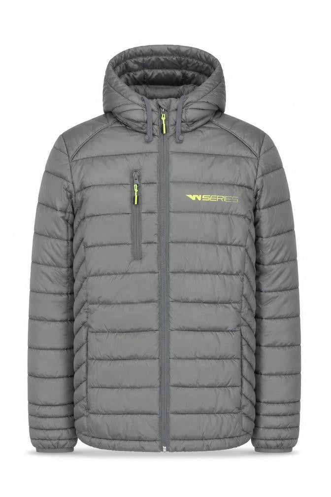 Clique Men's Grey Hooded Puffer Jacket S 36 Insulated Polyester