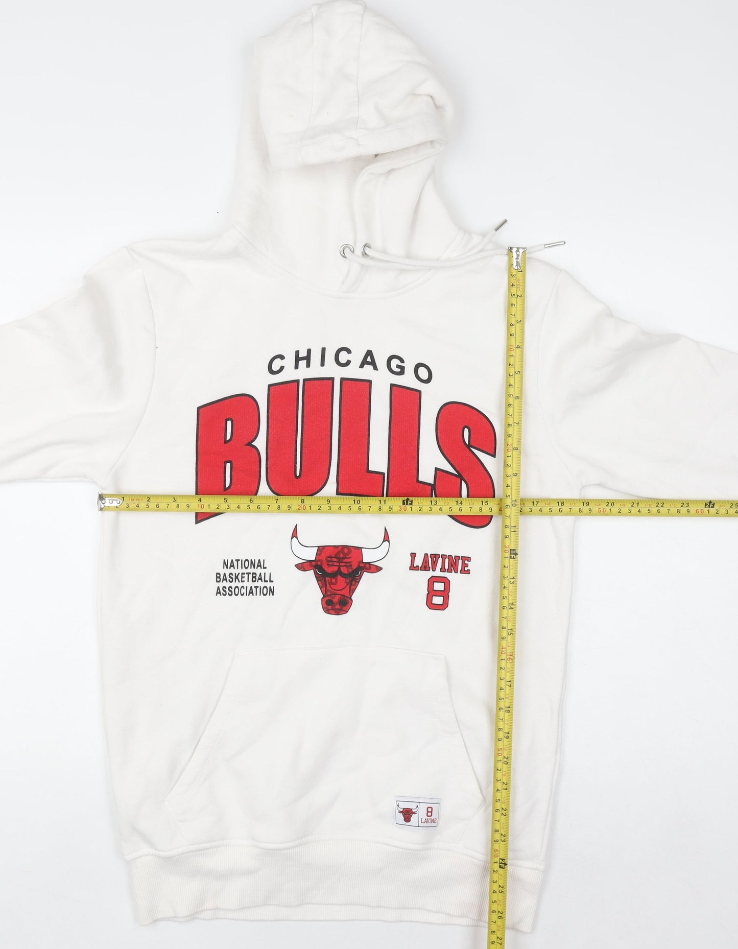 Primark NBA Chicago Bulls White Men's M Pullover Hoodie