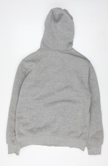 Fly Guy Men's Grey L Full Zip Hooded Windbreaker Jacket