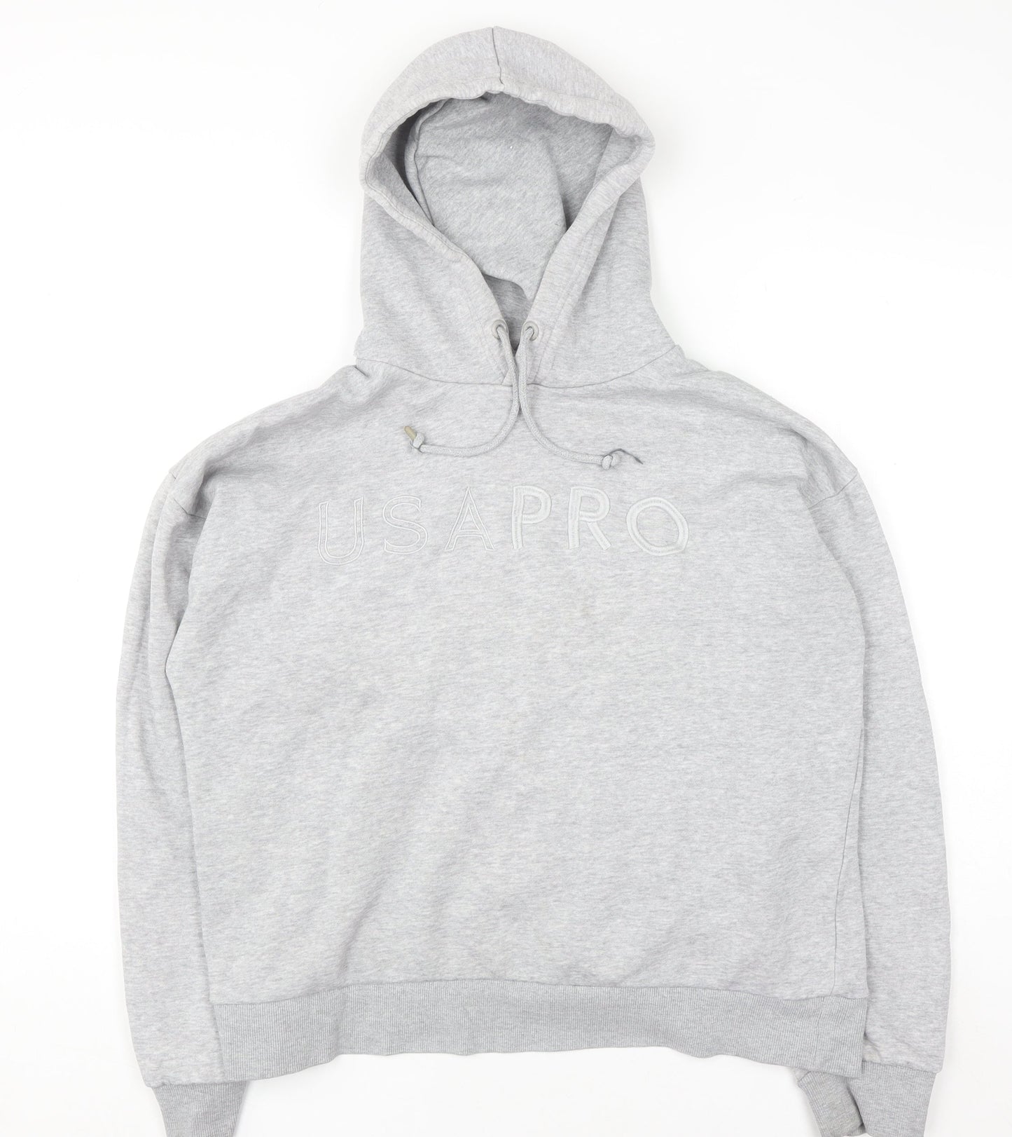 USA Pro Women's Grey Pullover Hoodie UK 14 Cotton Blend Sportswear