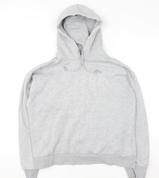 USA Pro Women's Grey Pullover Hoodie UK 14 Cotton Blend Sportswear