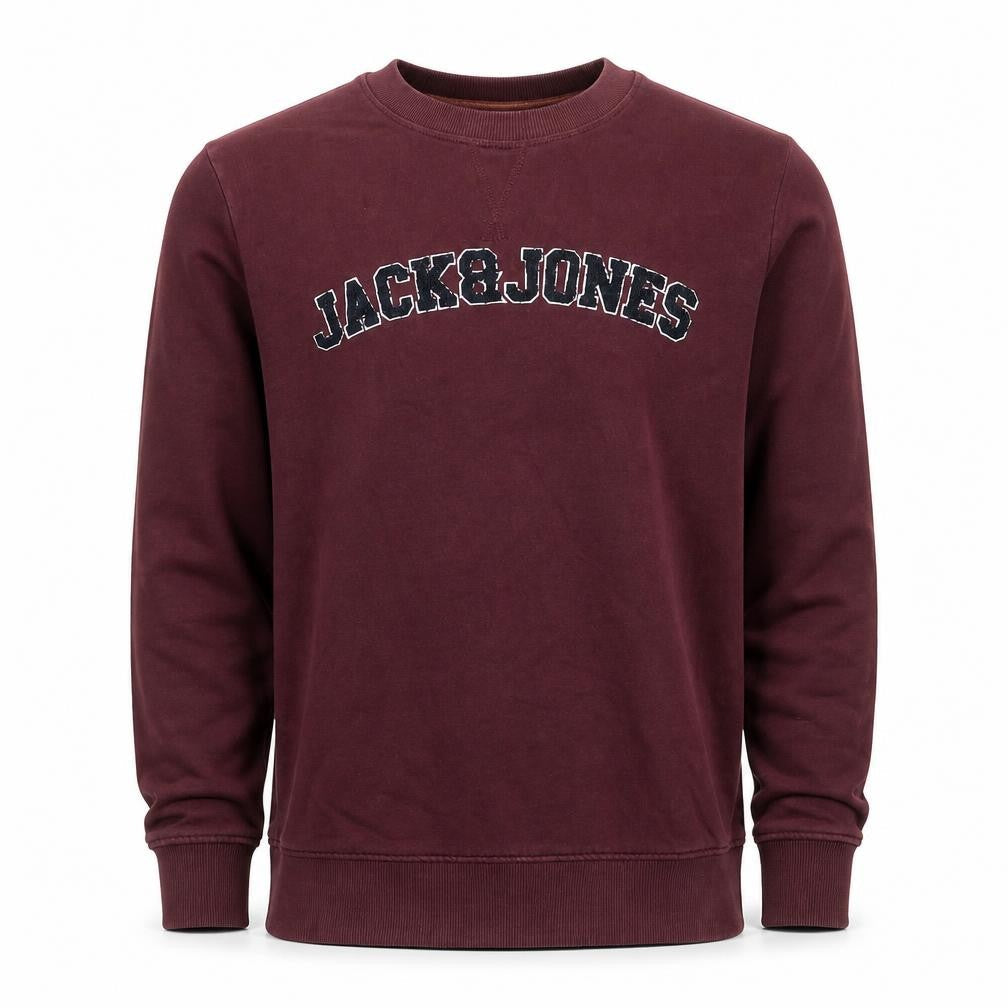 Jack & Jones Men's Red Small Pullover Sweatshirt Crew Neck