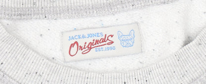 Jack & Jones Originals Men’s Grey XL Crew Neck Pullover Sweatshirt