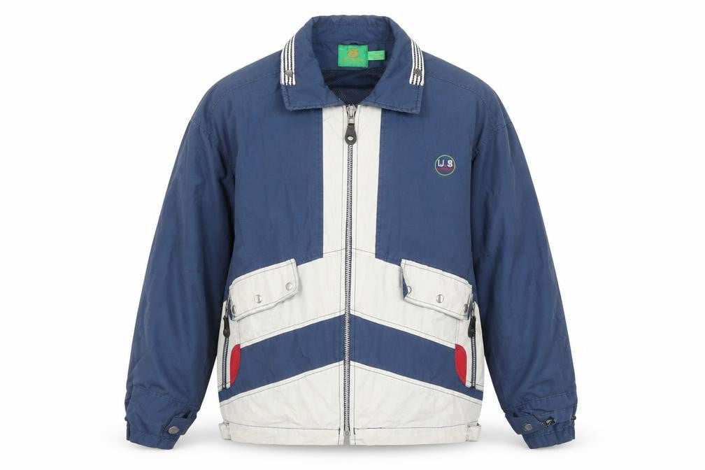 Montecantini Men's Blue Windbreaker Jacket Size M Retro 44in Chest
