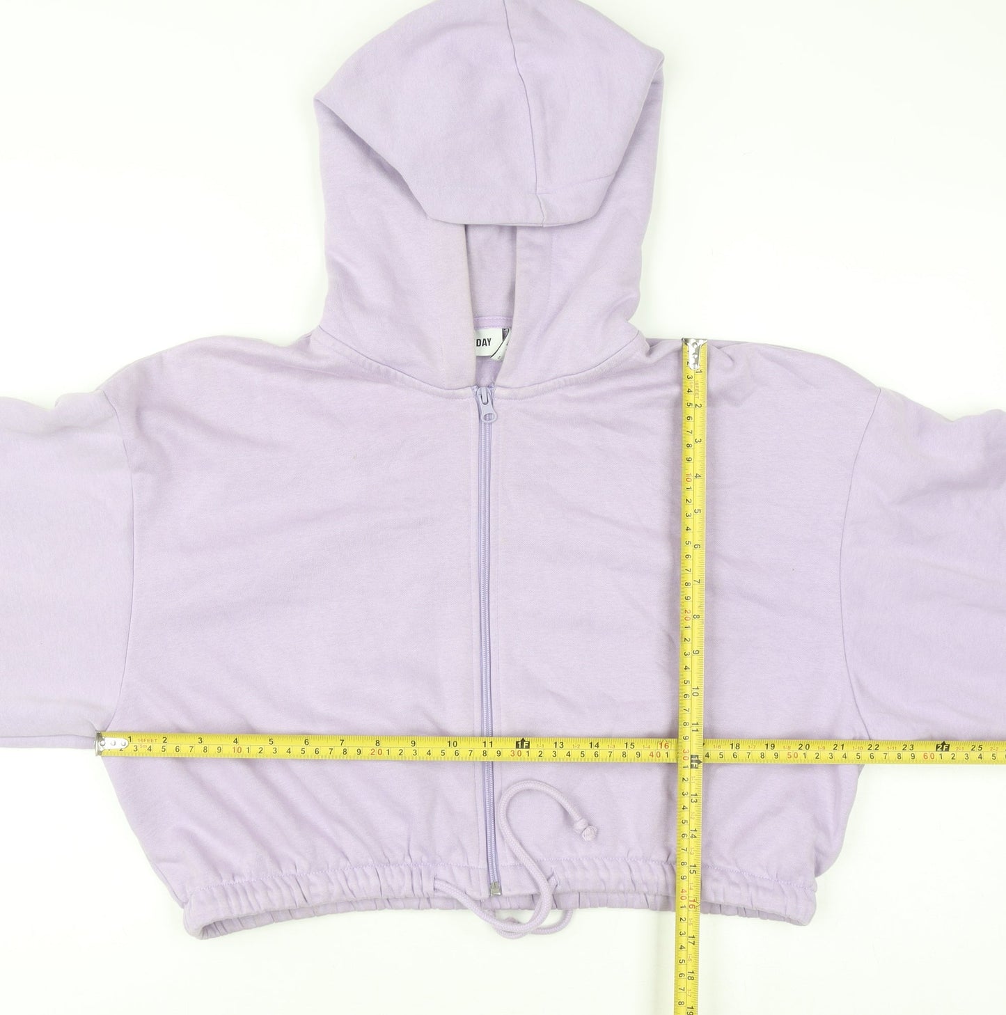Weekday Women Lilac Full Zip Hoodie Size S Cotton Blend
