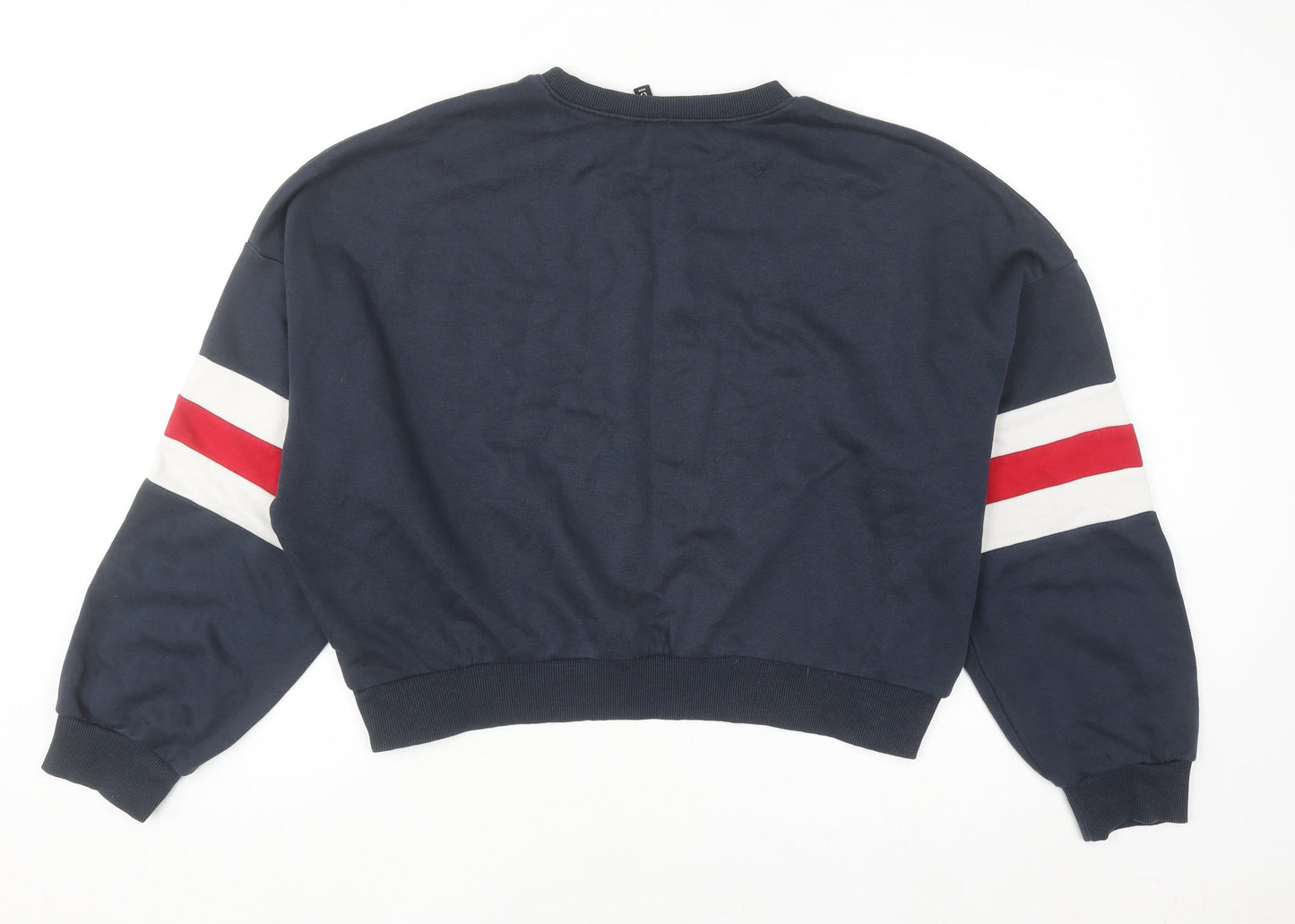 H&M Divided Women's Navy Blue Pullover Sweatshirt Small Crew Neck Casual