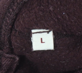 Replay Women’s Burgundy Button Hooded Pullover Sweatshirt Size L