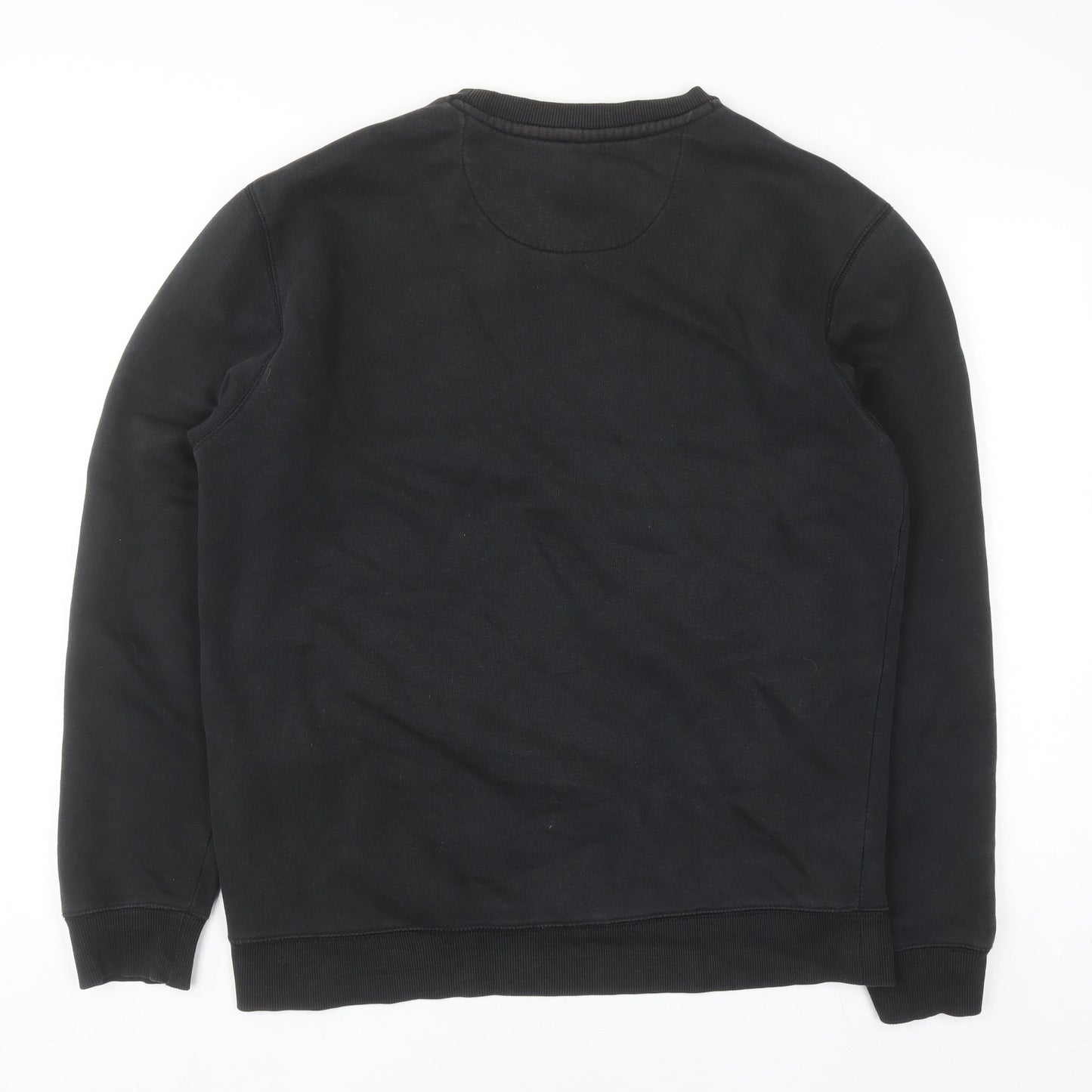 Jack Wills Men's Black Medium Logo Pullover Sweatshirt